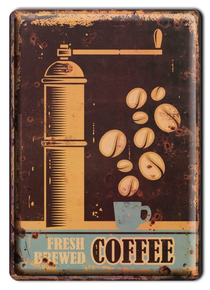 Kawa Coffee Metalowy Szyld Plakat Retro 00770 Szyldbazapl 0881